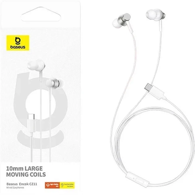 Гарнітура Baseus Encok CZ11 (Type-C) Moon White A00164300213-Z1 - изображение 5