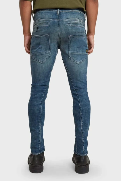 Чоловічі сині джинси D-Staq 3D Slim G-Star RAW 29-30 D05385,D441 - изображение 3