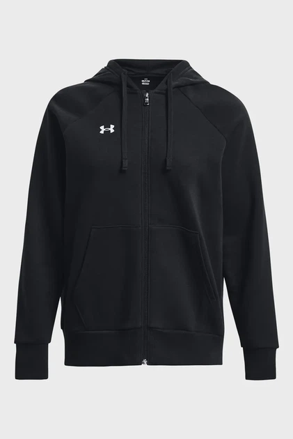 Жіноче чорне худі UA Rival Fleece FZ Hoodie Under Armour XXL 1379497-001 - Фото 5 Жіноче чорне худі UA Rival Fleece FZ Hoodie Under Armour XXL 1379497-001 - изображение 5