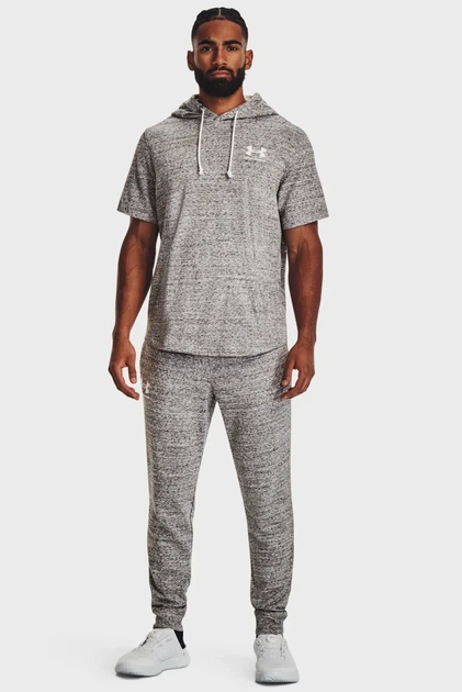 Чоловічі сірі спортивні штани UA Rival Terry Jogger Under Armour SM 1380843-112 - Фото 2 Чоловічі сірі спортивні штани UA Rival Terry Jogger Under Armour SM 1380843-112 - изображение 2