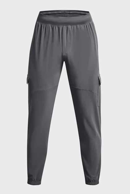 Чоловічі темно-сірі спортивні штани UA Stretch Woven Cargo Pants Under Armour LG 1380358-012 - изображение 5