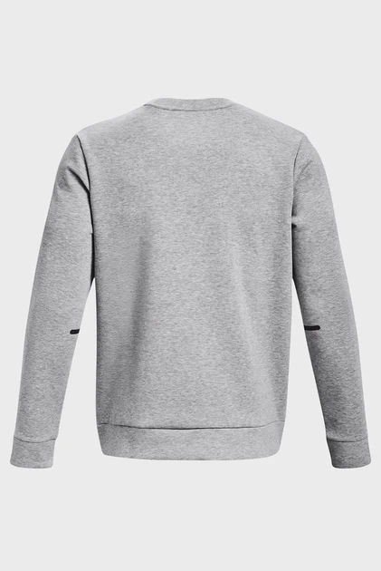 Чоловічий сірий світшот UA Unstoppable Flc Crew Under Armour S 1381688-011 - зображення 6
