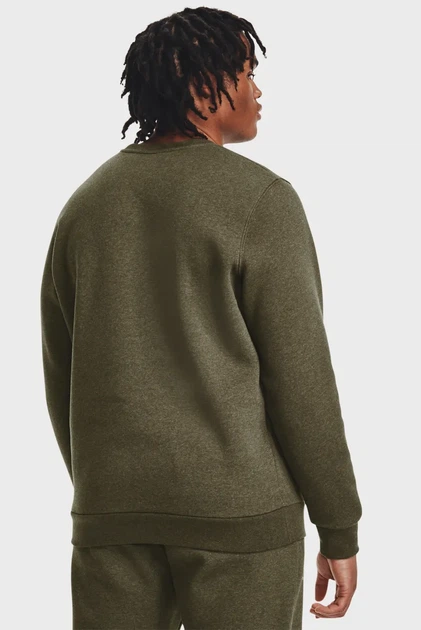 Чоловічий оливковий світшот UA Essential Fleece Crew-GRN Under Armour XXL 1374250-391 - изображение 3