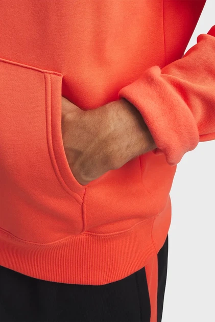 Чоловіче помаранчеве худі UA Rival Fleece Nov Hoodie Under Armour MD 6009353-690 - Фото 3 Чоловіче помаранчеве худі UA Rival Fleece Nov Hoodie Under Armour MD 6009353-690 - изображение 3