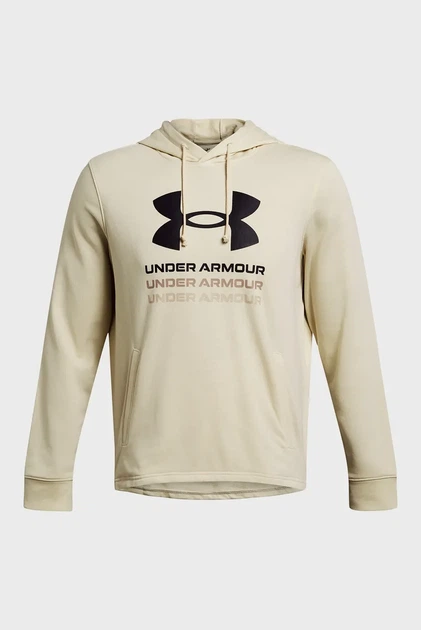 Чоловіче бежеве худі UA Rival Terry Graphic Hood Under Armour SM 1386047-273 - изображение 3