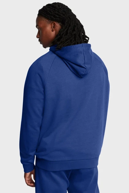 Чоловіче синє худі UA Rival Fleece Logo HD Under Armour SM 1379758-432 - изображение 2