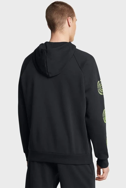 Чоловіче чорне худі UA Rival Fleece HBR Logo HD Under Armour XXL 1386593-001 - изображение 3