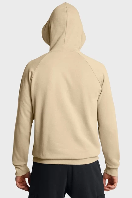Чоловіче бежеве худі UA Rival Fleece Logo HD Under Armour XL 1379758-299 - изображение 2