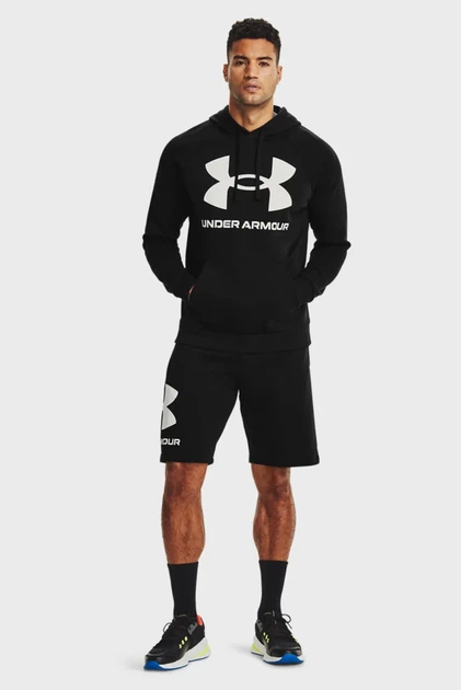 Чоловіче чорне худі UA Rival Fleece Big Logo HD Under Armour XL 1357093-001 - изображение 2