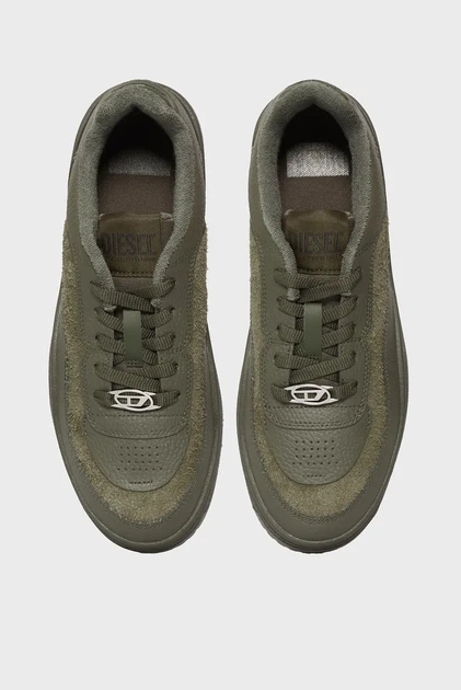 Чоловічі зелені шкіряні снікерси OVAL SKATE Diesel 42 Y03511 P8419 - зображення 4