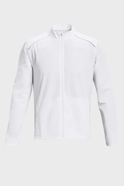 Чоловіча біла вітрівка UA STORM RUN JACKET Under Armour MD 1376797-100 - зображення 3