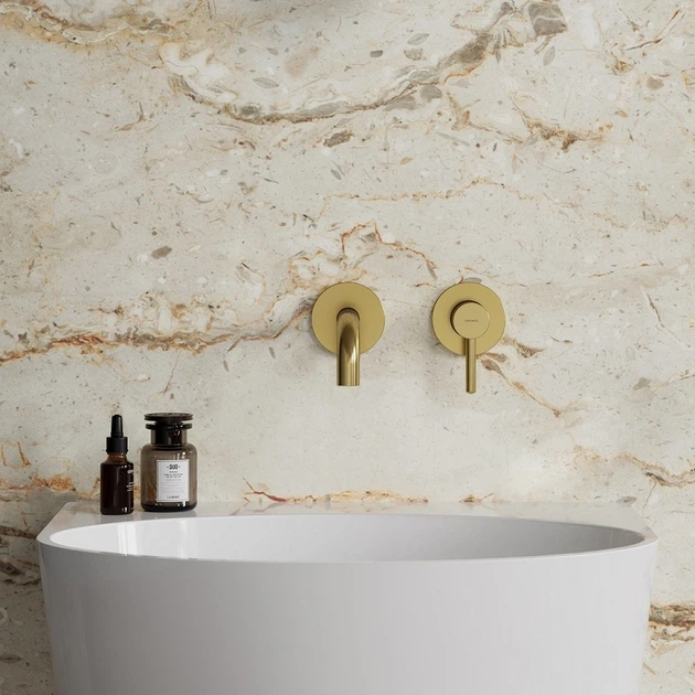 Змішувач для умивальника Omnires Y прихованого монтажу brushed gold (Y1215HGLB) (00139902) - зображення 2