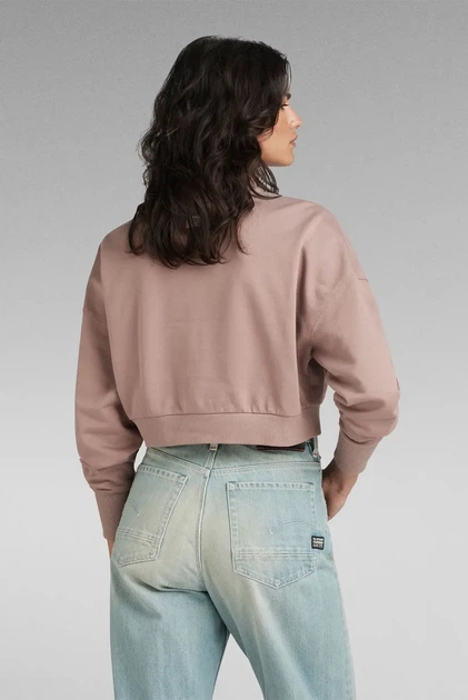 Жіноча рожева спортивна кофта Cropped zip loose sw G-Star M D23143,D278 - Фото 3 Жіноча рожева спортивна кофта Cropped zip loose sw G-Star M D23143,D278 - изображение 3