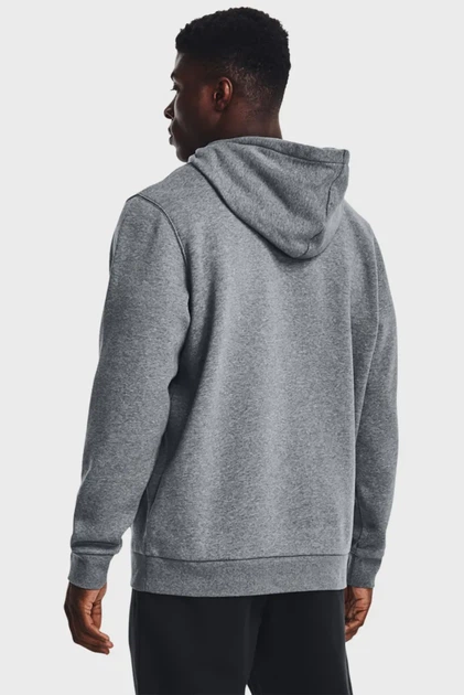 Чоловіче сіре худі UA Essential Fleece Hoodie Under Armour 3XL 1373880-012 - Фото 3 Чоловіче сіре худі UA Essential Fleece Hoodie Under Armour 3XL 1373880-012 - изображение 3