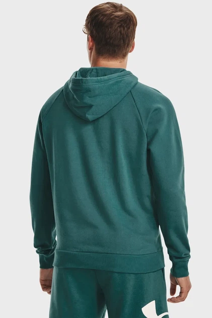 Чоловіче зелене худі UA Rival Fleece Fleece Big Logo HD Under Armour L 1357093-722 - изображение 3