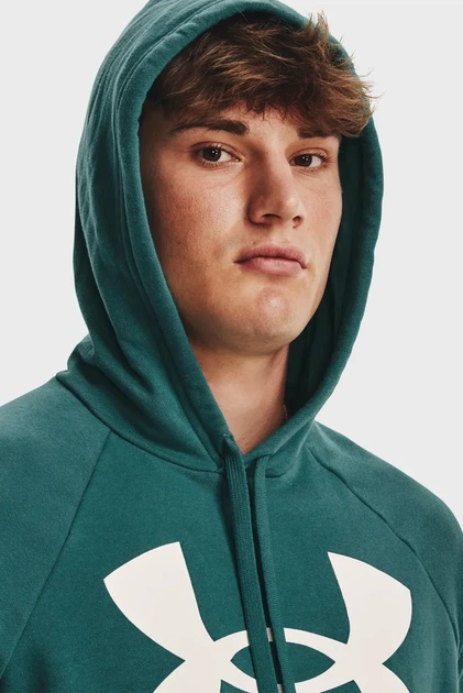 Чоловіче зелене худі UA Rival Fleece Fleece Big Logo HD Under Armour L 1357093-722 - изображение 4