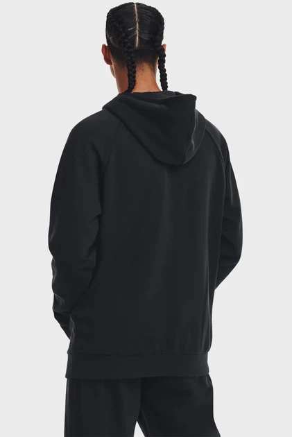 Чоловіче чорне худі UA Rival Fleece Logo HD Under Armour S 1379758-001 - изображение 3