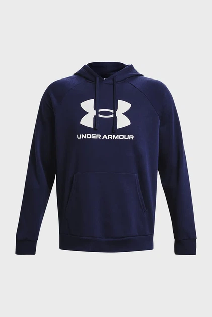 Чоловіче темно-синє худі UA Rival Fleece Logo HD Under Armour XL 1379758-410 - изображение 5