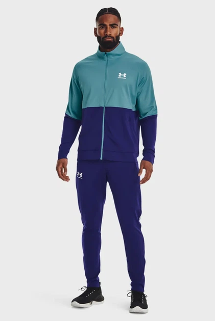 Чоловічі темно-сині спортивні штани UA PIQUE TRACK PANT Under Armour L 1366203-468 - зображення 2