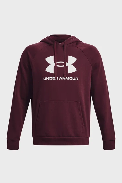 Чоловіче бордове худі UA Rival Fleece Logo HD Under Armour XL 1379758-600 - изображение 5