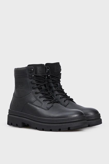Чоловічі чорні шкіряні черевики Arron Lace Mid M G-Star RAW 45 D25774,01 - изображение 3
