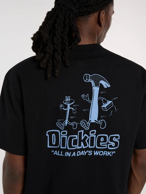 Koszulka bawełniana długa męska Dickies Fairlawn Ss DK0A88GEBLK1 S Czarna (800070354588) - obraz 7