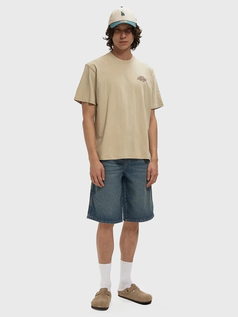 Футболка бавовняна довга чоловіча Dickies Millville Ss DK0A88JWL441 XL Бежева (800070354638) - зображення 3