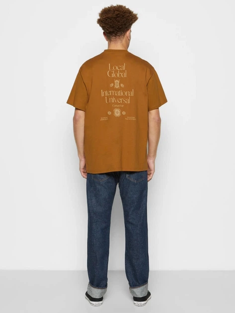 Футболка бавовняна довга чоловіча Carhartt 103296 BRN M Коричнева (800070358323) - зображення 4