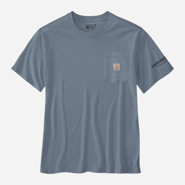 Koszulka bawełniana długa męska Carhartt 107052 HN7 M Granatowa (800070358357) - obraz 4