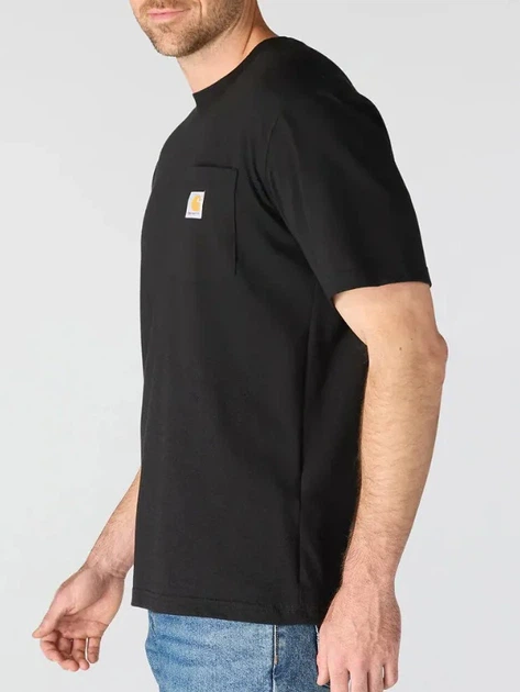 Футболка бавовняна довга чоловіча Carhartt 107319 N04 L Чорна (800070358364) - зображення 3