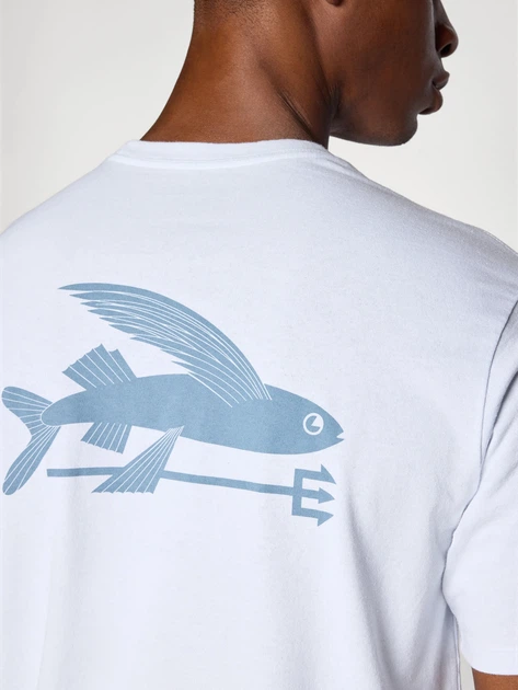 Koszulka bawełniana długa męska Patagonia M'S Flying Fish Responsibili 37598 XL Biała (800070352470) - obraz 5