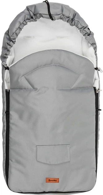 Śpiworek do wózka Sensillo Polar 95 x 40 cm szary (5902021524976) - obraz 2
