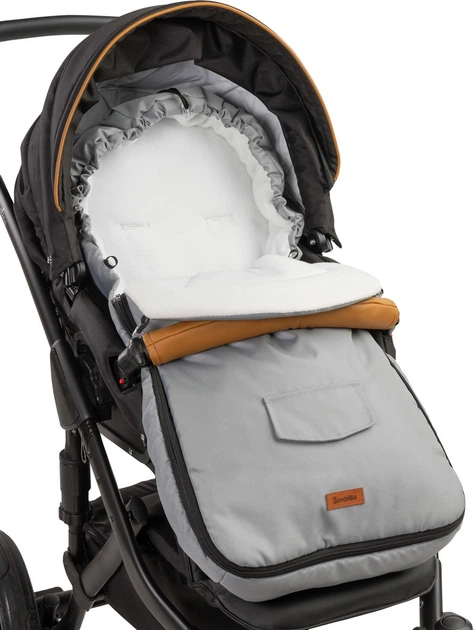Śpiworek do wózka Sensillo Polar 95 x 40 cm szary (5902021524976) - obraz 5