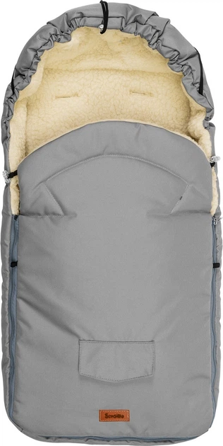 Śpiworek do wózka Sensillo Wełna 95 x 40 cm Light Grey (5902021525065) - obraz 2