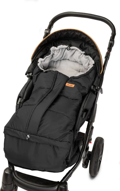 Śpiworek do wózka Sensillo Combi 3w1 polar 100-80 × 45 cm czarno-szary (5902021525607) - obraz 3