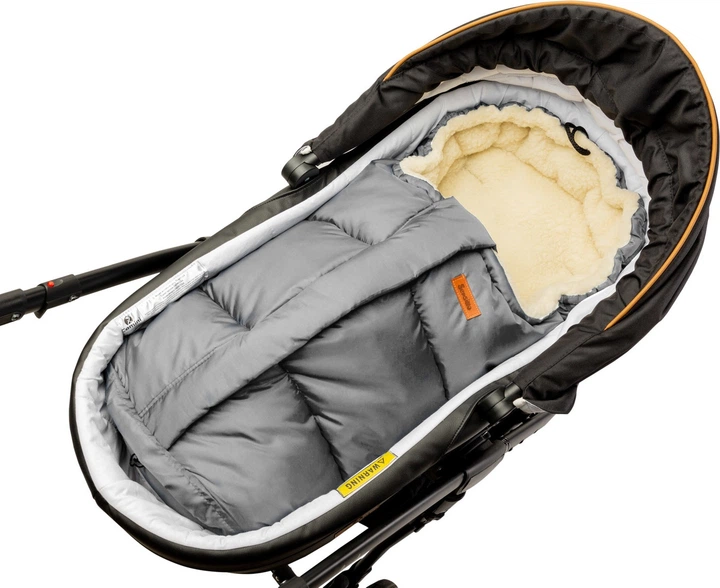 Śpiworek do wózka Sensillo Combi 3w1 wełna 100-80 × 45 cm szary (5902021527823) - obraz 4