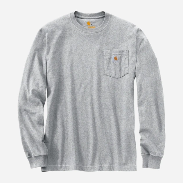 Лонгслів чоловічий Carhartt K126 HGY S Сірий (800070358368) - зображення 4