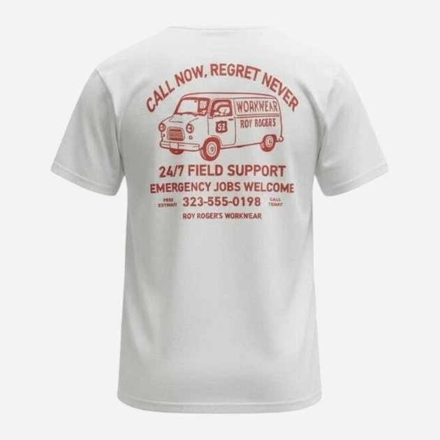 Koszulka bawełniana długa męska Roy Rogers RRW017CR350569 C0069 L Biała (800070355133) - obraz 2