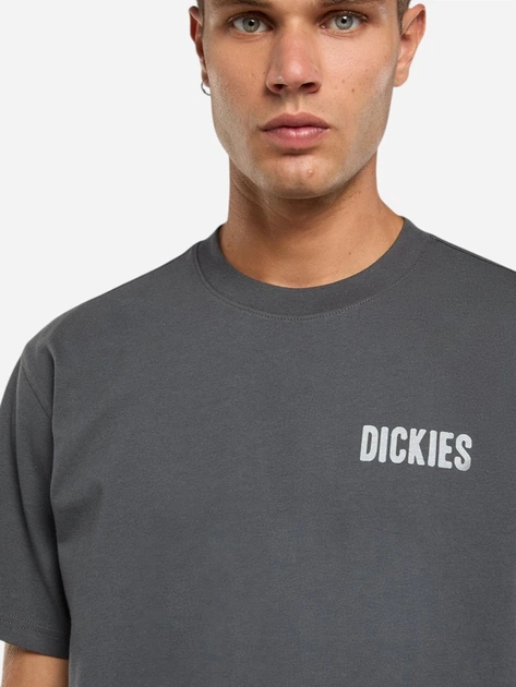 Футболка бавовняна довга чоловіча Dickies Wolfhurst Ss DK0A88QOCH01 M Темно-сіра (800070354671) - зображення 5