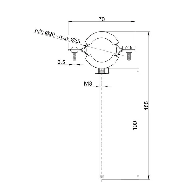 Хомут Thermo Alliance Forte 1/2" (D20-25 мм) SF10015 - Фото 2 Хомут Thermo Alliance Forte 1/2" (D20-25 мм) SF10015 - изображение 2