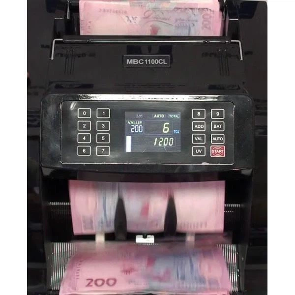 Аппарат для пересчета банкнот COUNTER-1100 PRO, профессиональный счетчик купюр с проверкой подлинности валют, с автоматическим стартом подсчета - изображение 2