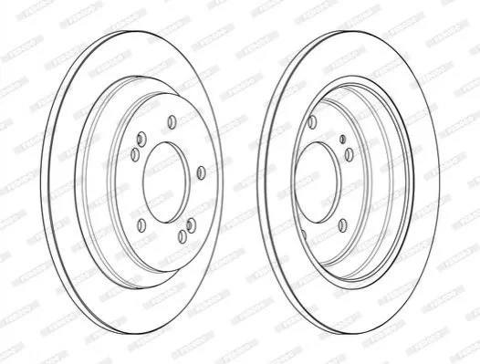 Гальмівний диск FERODO DDF2608C KIA Carens 58411A4000 - Фото 1 Гальмівний диск FERODO DDF2608C KIA Carens 58411A4000 - изображение 1