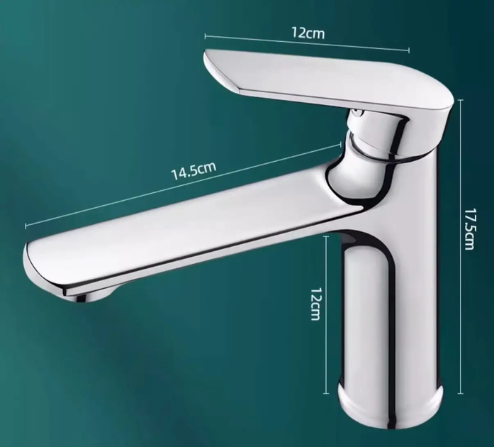 Смеситель однорычажный Lilomix FYR-8805-01J для раковины Silver (3_08100) - изображение 7