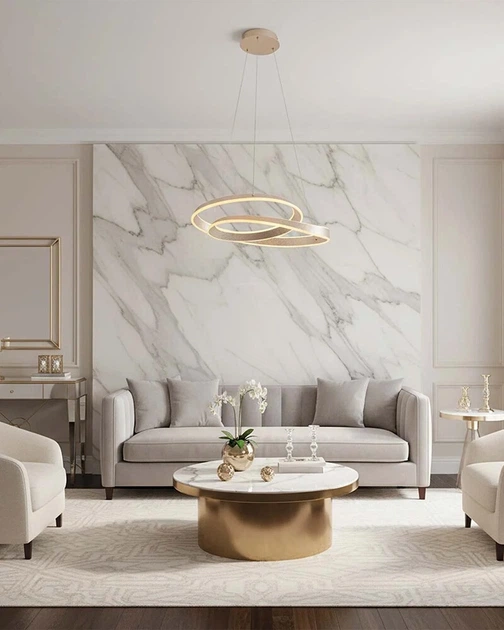Підвісний світильник, люстра Goldlux 338044 Glow LED 1x75W 4000K 10500Lm IP20 золотий - Фото 2 Підвісний світильник, люстра Goldlux 338044 Glow LED 1x75W 4000K 10500Lm IP20 золотий - зображення 2