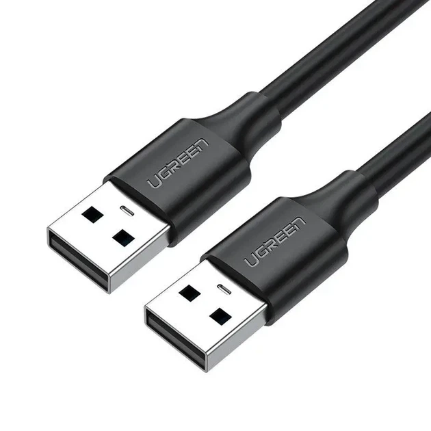 Кабель UGREEN USB 2.0 A Male to A Male Cable 2m (Black) - Фото 1 Кабель UGREEN USB 2.0 A Male to A Male Cable 2m (Black) - зображення 1