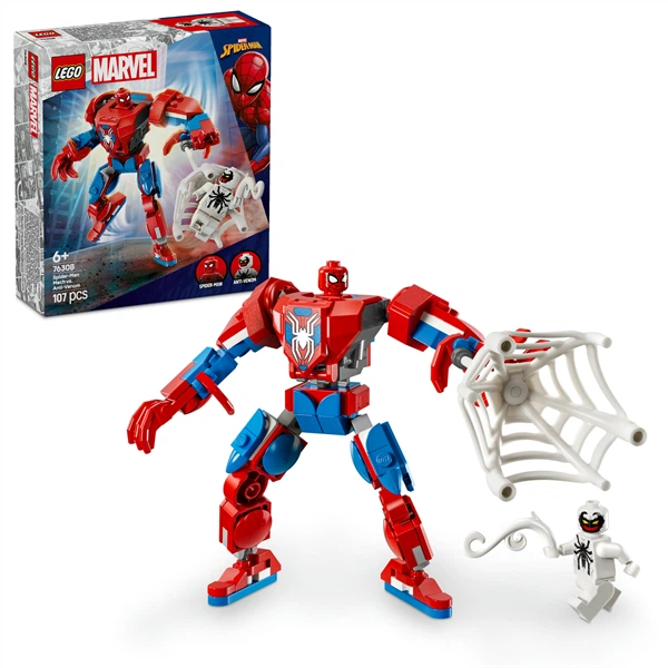 Конструктор LEGO Super Heroes Робот Людини-павука проти Анти-Венома 107 деталей (76308) - Фото 2 Конструктор LEGO Super Heroes Робот Людини-павука проти Анти-Венома 107 деталей (76308) - зображення 2
