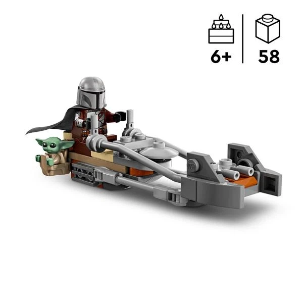 Конструктор LEGO Star Wars TM Швидкісний мотоцикл Мандалорця й Ґроґу 58 Деталей ( 75436 ) - изображение 3