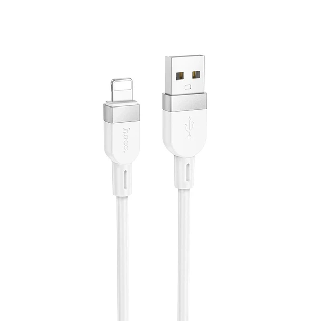 Кабель HOCO X109 Energy silicone charging data cable iP (L=1M) White - Фото 1 Кабель HOCO X109 Energy silicone charging data cable iP (L=1M) White - изображение 1