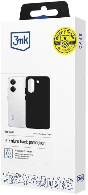 Etui 3MK Matt Case do POCO X8 Pro Black (5903108744942) - obraz 2