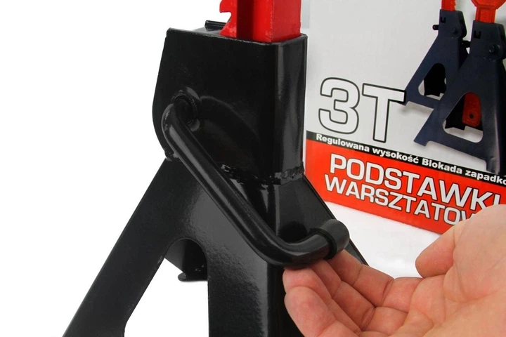 Комплект подставок под автомобиль Mar-Pol M80102 3 т, механический фиксатор, регулировка 270–410 мм, 2 шт. - изображение 3